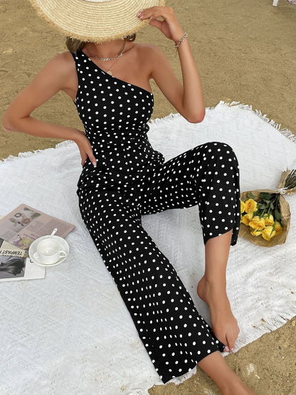 Printed Basic Jumpsuit with Layered