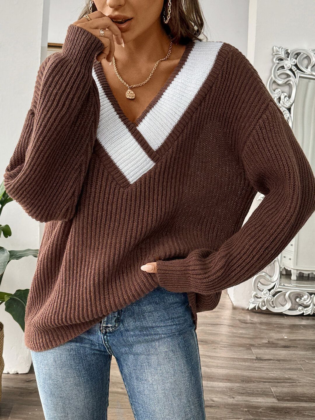 Women Colourblocked Pullover