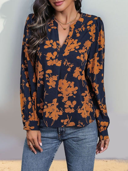 NOWI Floral Print Top - Nowi Korean Fashion
