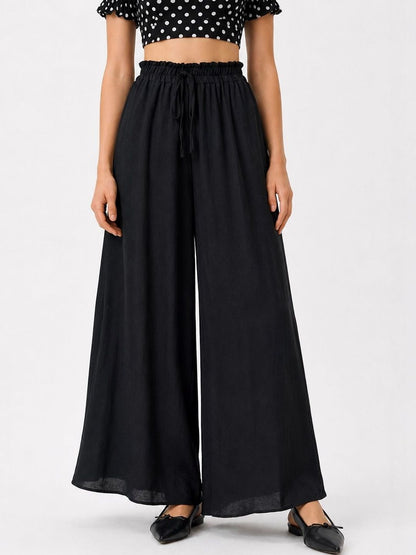Women Relaxed Loose Fit High-Rise Trousers