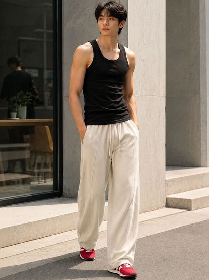 Men Relaxed Wrinkle Free Trousers