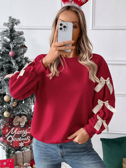 Sweatshirt in Red Cotton - Nowi Korean Fashion