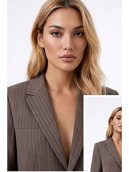 Striped Coat with Trousers