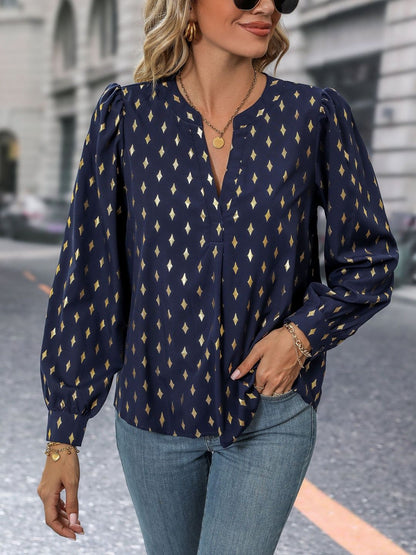Women's Grey Nowi Geometric Print Top