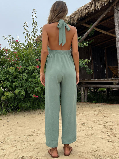 Halter Neck Basic Jumpsuit