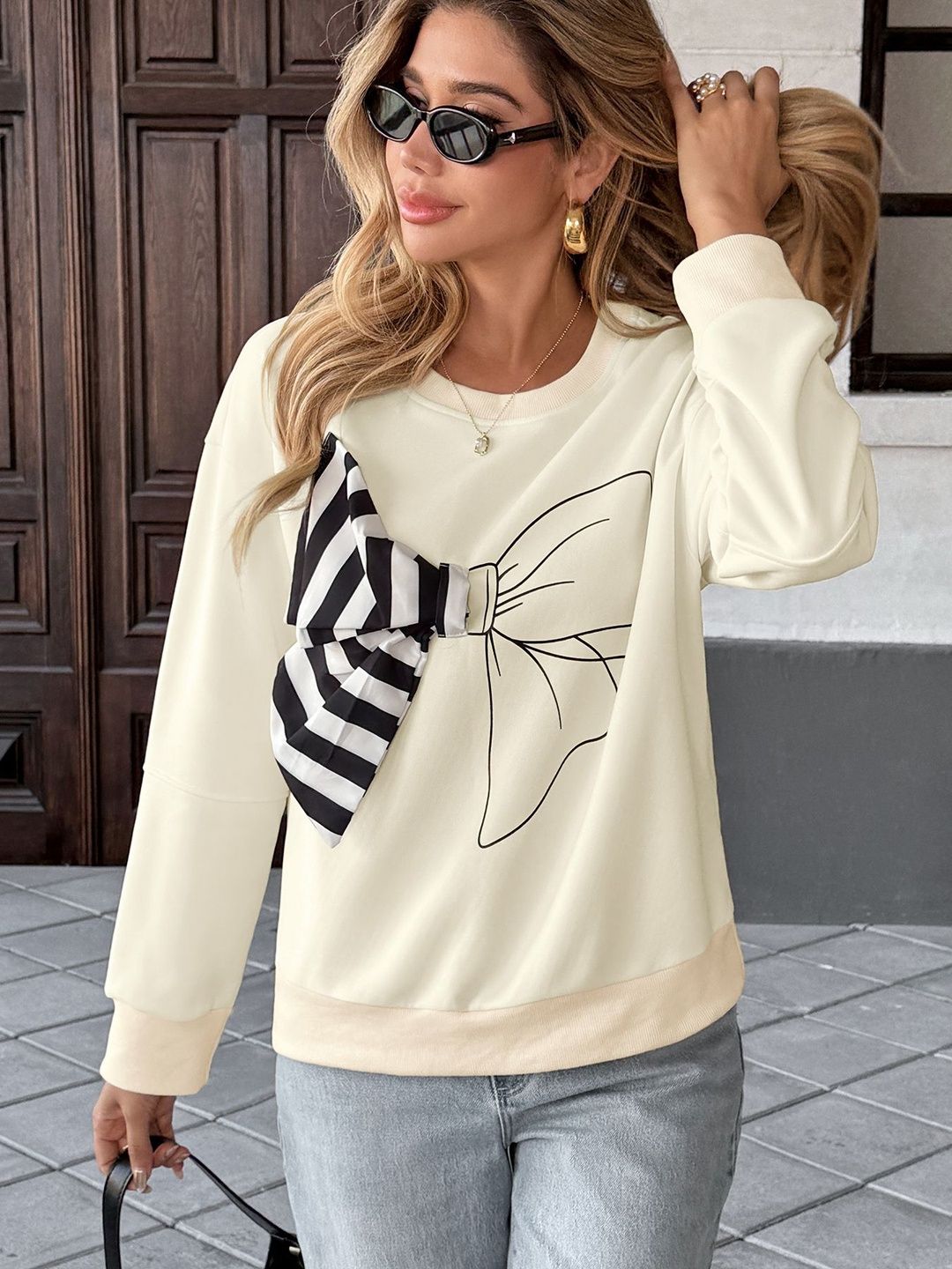 NOWI Women Printed Sweatshirt