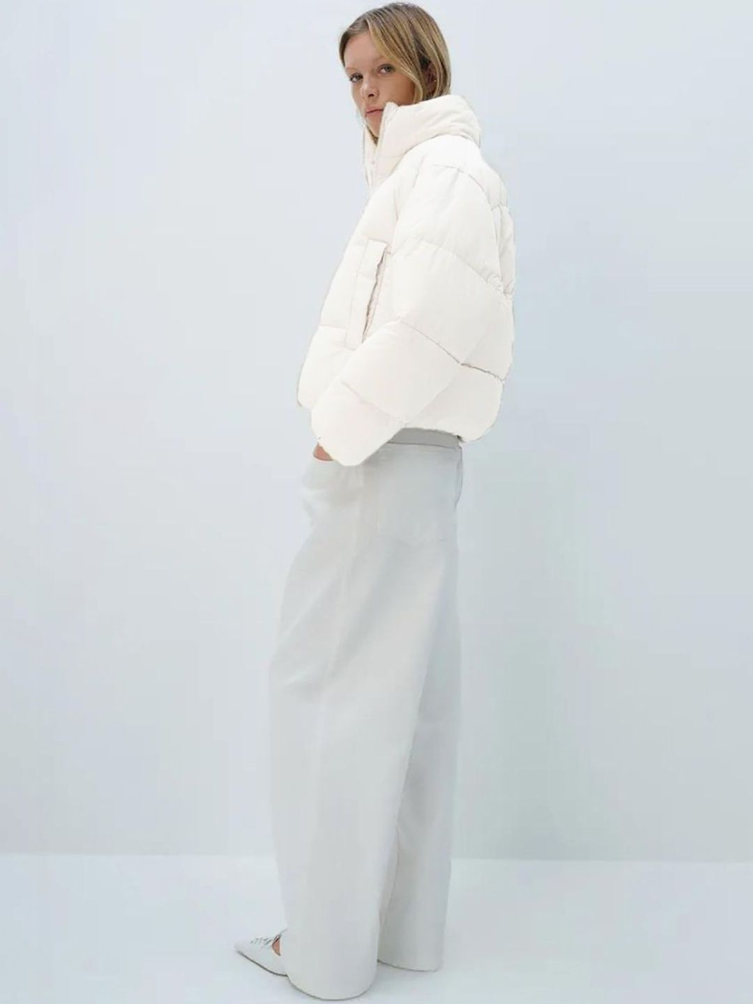 NOWI Women Lightweight Crop Puffer Jacket