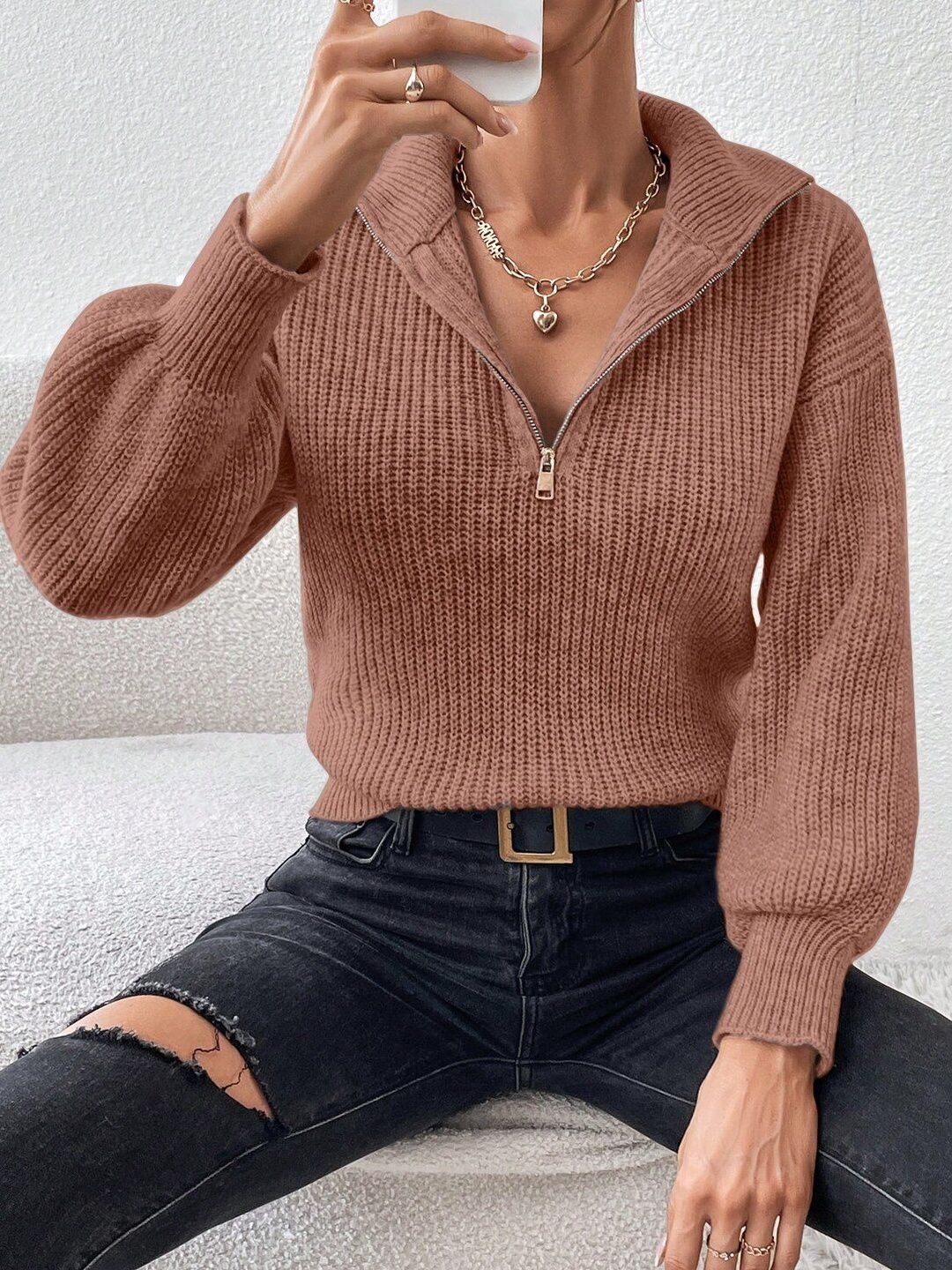 Women Ribbed Pullover