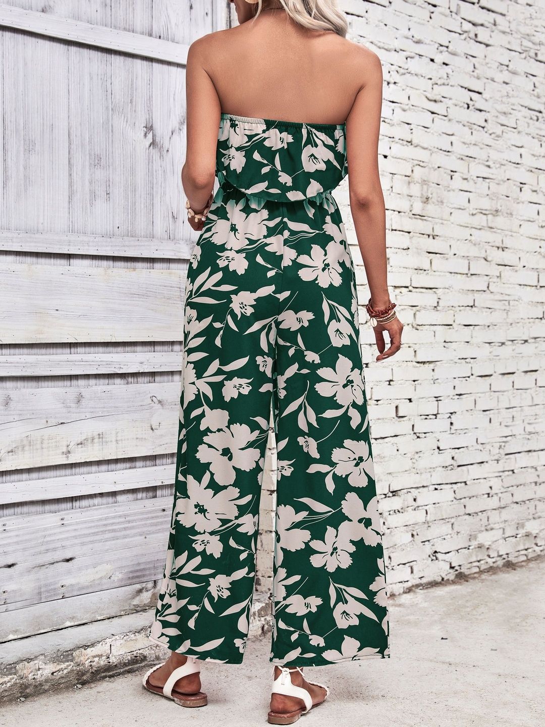 Printed Basic Jumpsuit with Layered