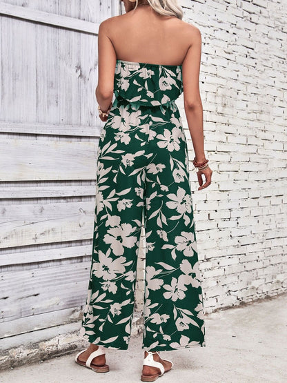 Printed Basic Jumpsuit with Layered