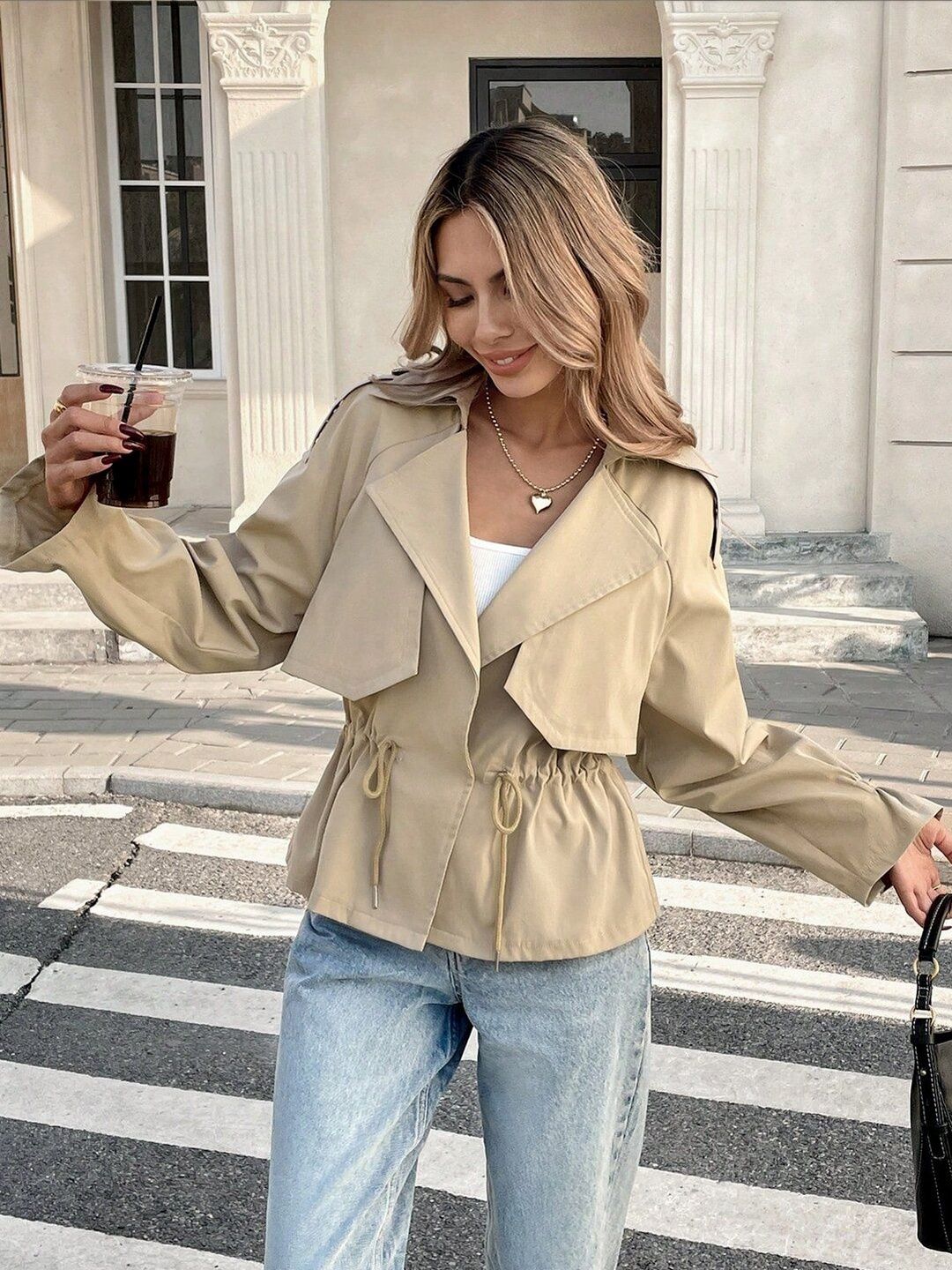 Women Lightweight Open Front Jacket