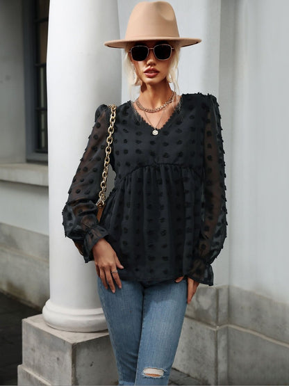 Women's Black Top Blend Printed Regular Fit