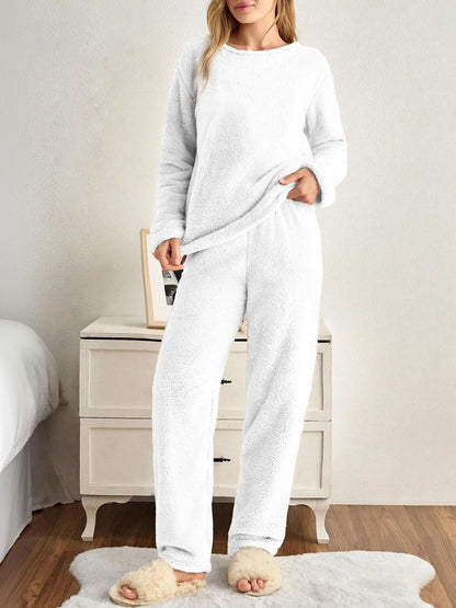 Round Neck Long Sleeves Night Suit