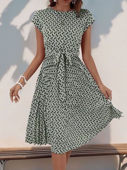 Print Fit & Flare Dress