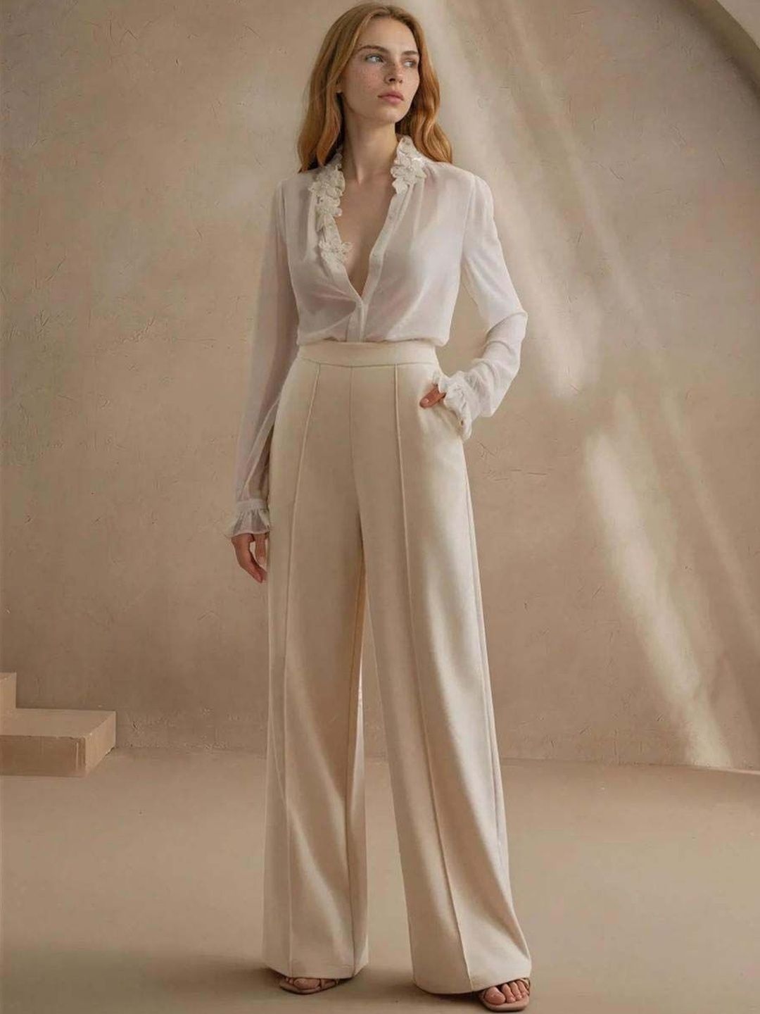 Women Wrinkle Free Trousers