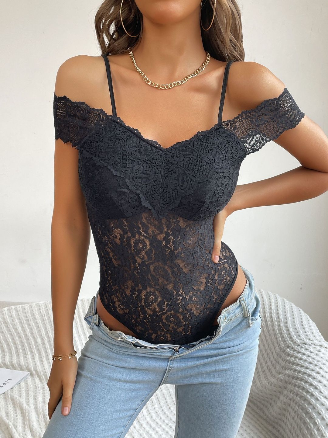 Self Design Cotton Bodysuit