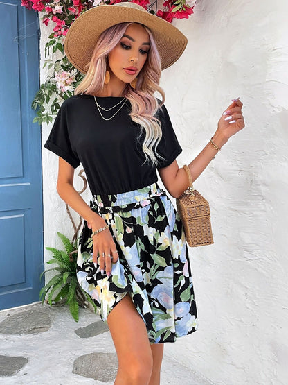 Floral Print Fit & Flare Dress