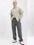 Casual Shirt in Textured cotton - Nowi Korean Fashion