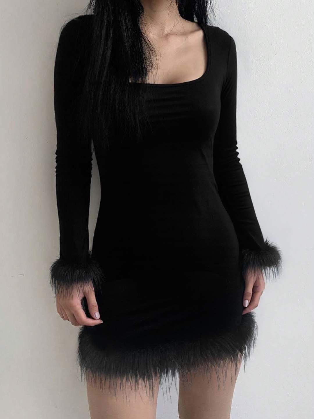 Fringed Bodycon Mini Dress