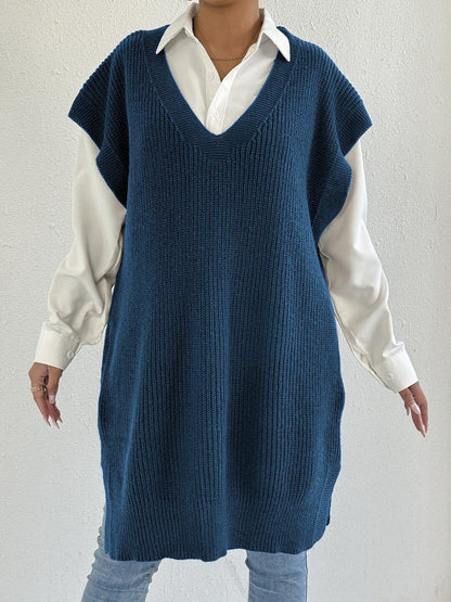 Women Ribbed Sweater Vest