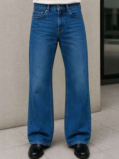 Men Bootcut Mid-Rise Light Fade Jeans