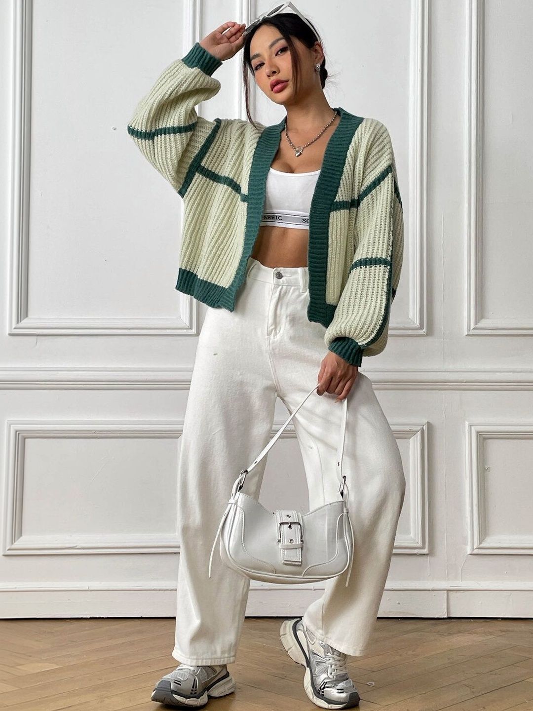 Women Colourblocked Crop