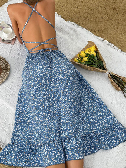 Floral Print Fit & Flare Midi Dress