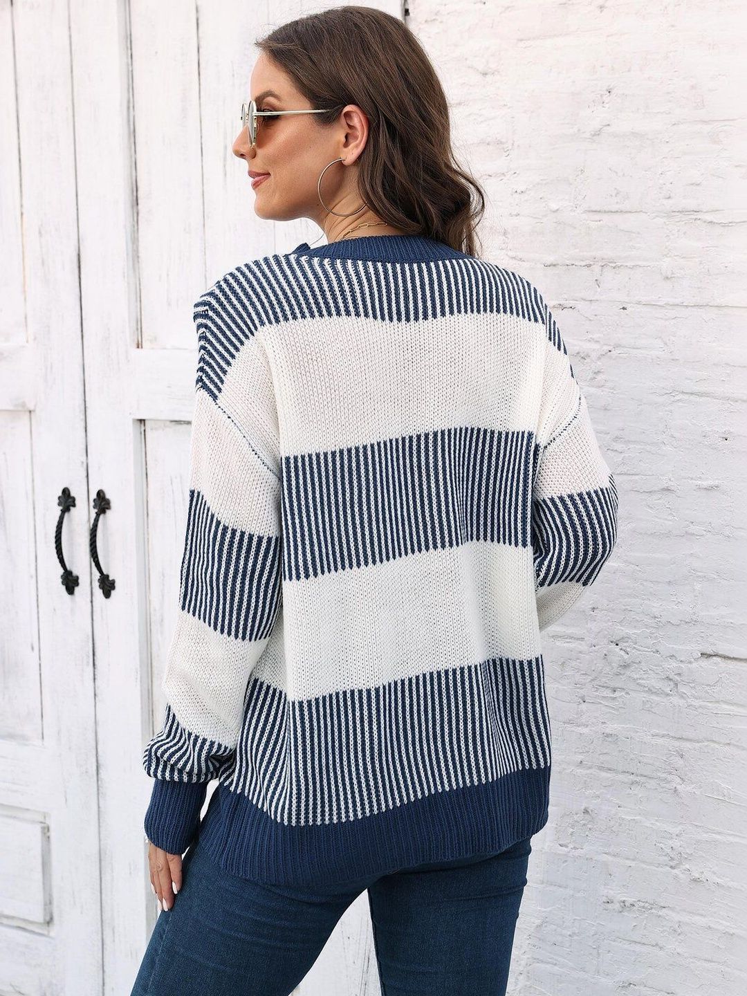 Women Striped Pullover