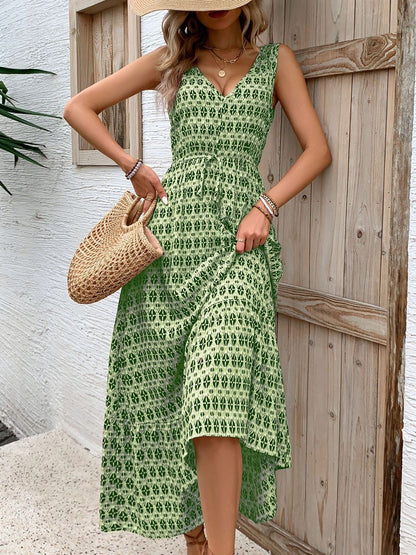 Print Fit & Flare Maxi Dress
