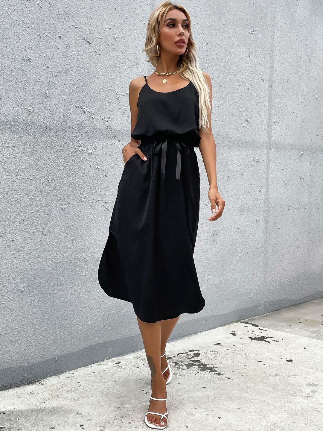 Liva A-Line Midi Dress