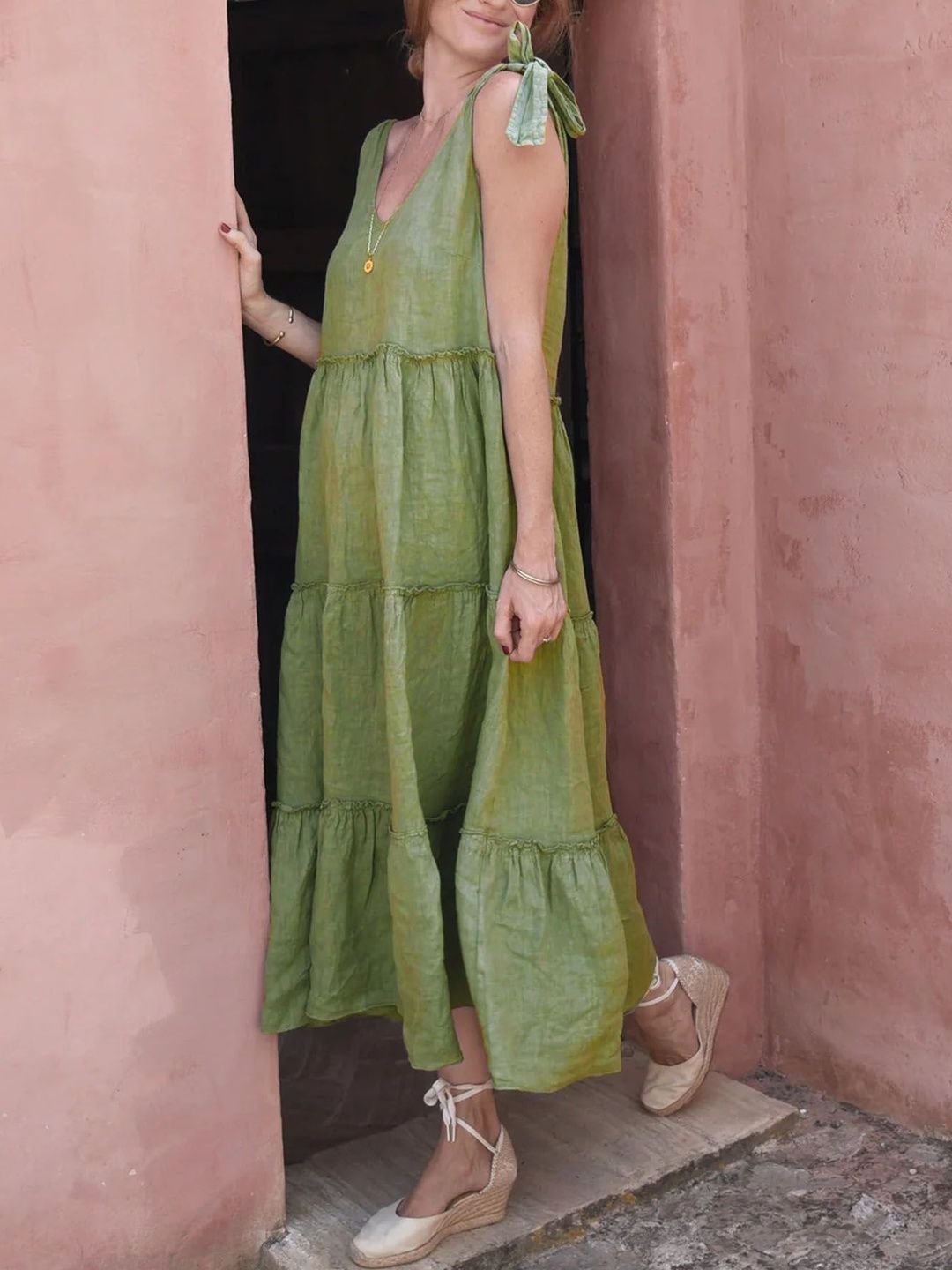 Linen Maxi Midi Dress