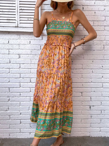 Floral Print Fit & Flare Midi Dress