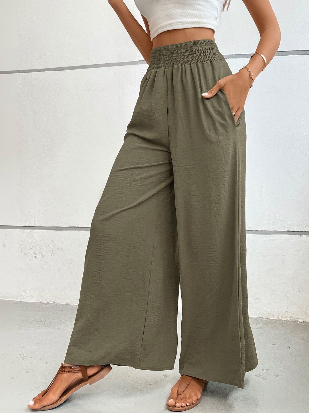Women High-Rise Trousers
