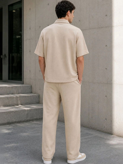 Solid Shirt with Trousers