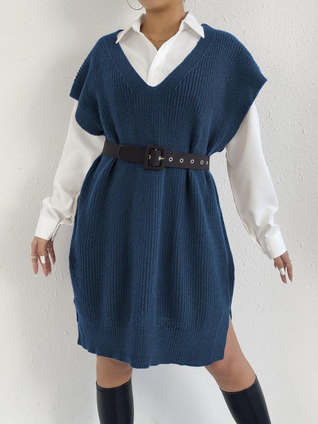 Women Ribbed Sweater Vest