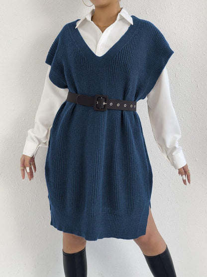 Women Ribbed Sweater Vest