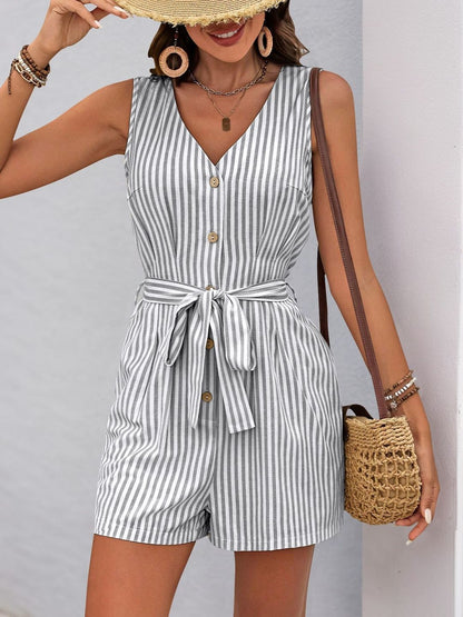Striped Basic Jumpsuit