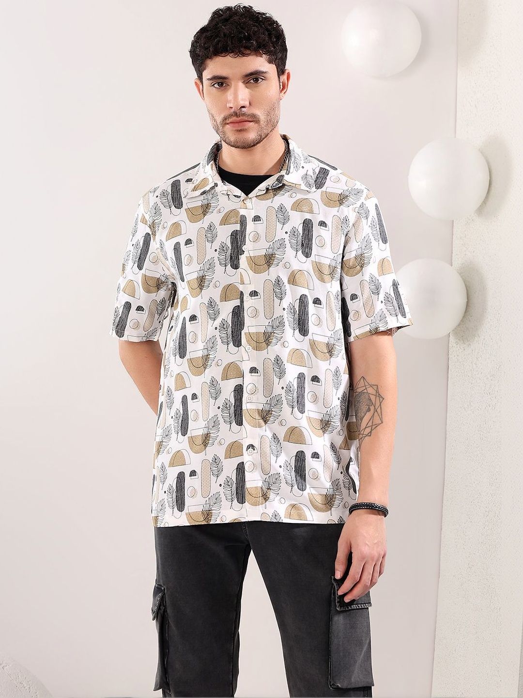 NOWI Men Printed Casual Shirt