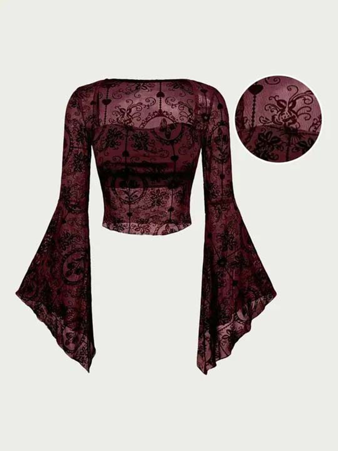 Bell Scoop Neck Sleeve Top
