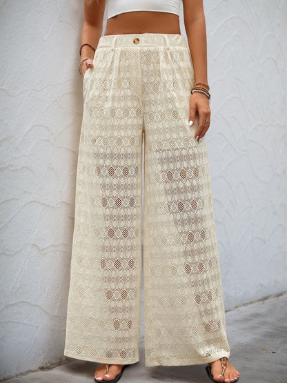 Women Textured Loose Fit High-Rise Non Iron Trousers