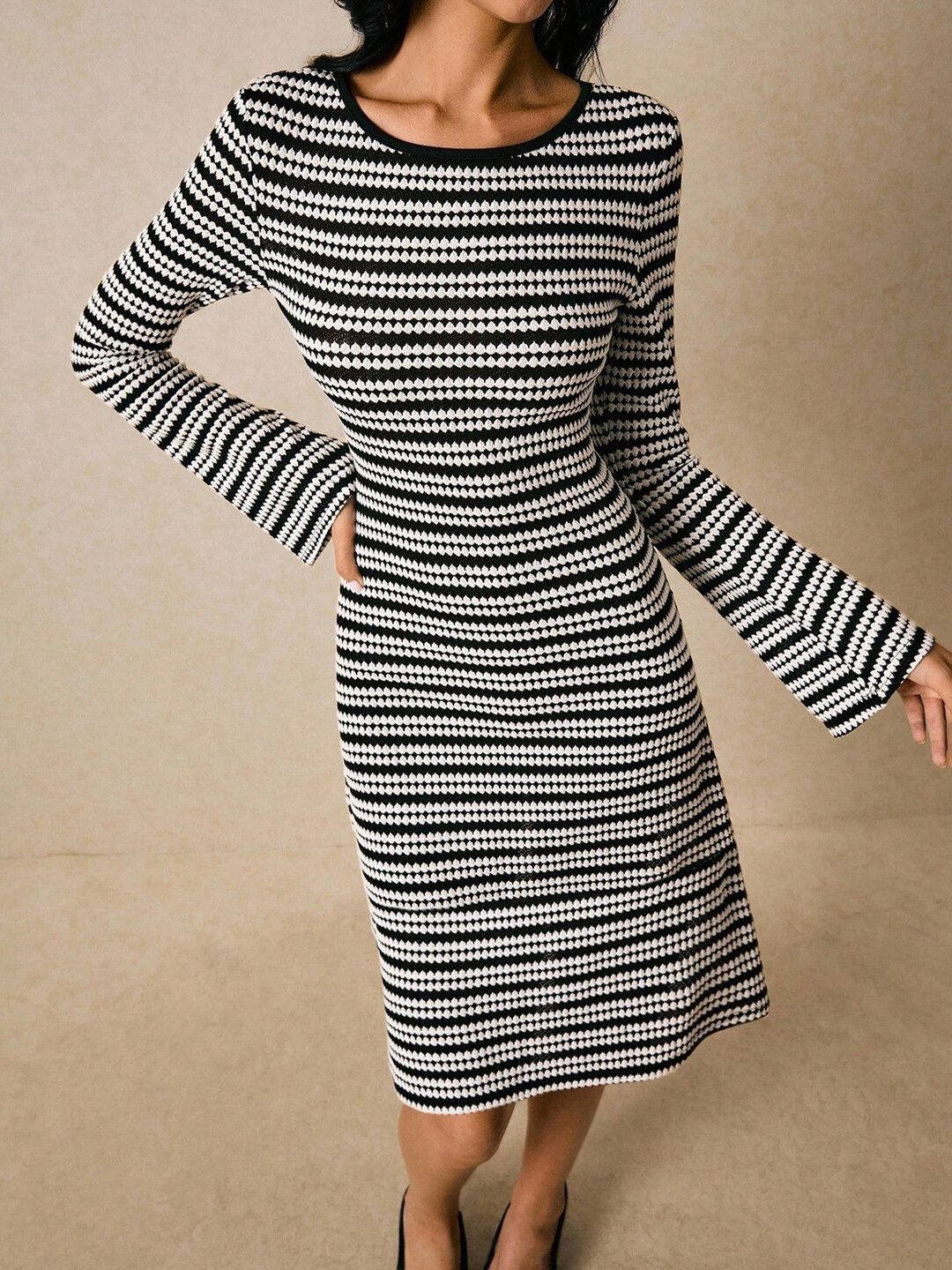 Striped A-Line Dress