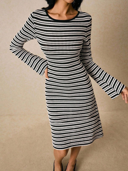 Striped A-Line Dress
