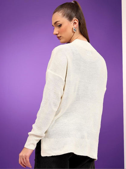 NOWI Women Cable Knit Woollen Pullover