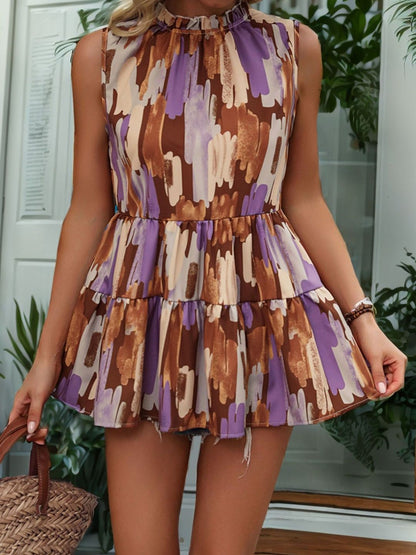 Print Peplum Top