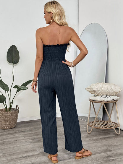 Off-Shoulder Basic Jumpsuit