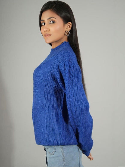 NOWI Women Cable Knit Woollen Pullover
