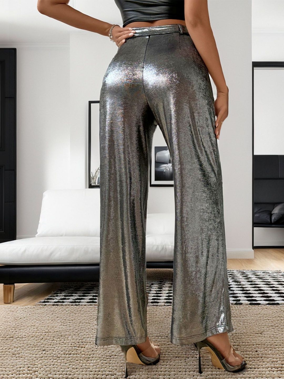Women High-Rise Non Iron Trousers
