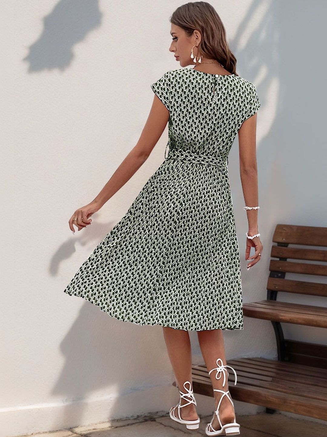 Print Fit & Flare Dress