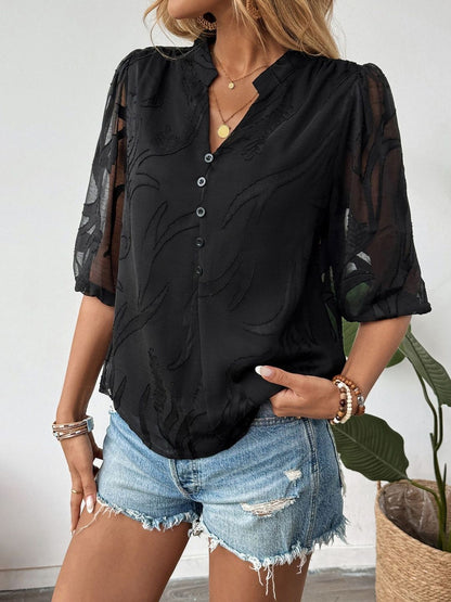 Women Semi Sheer Casual Shirt