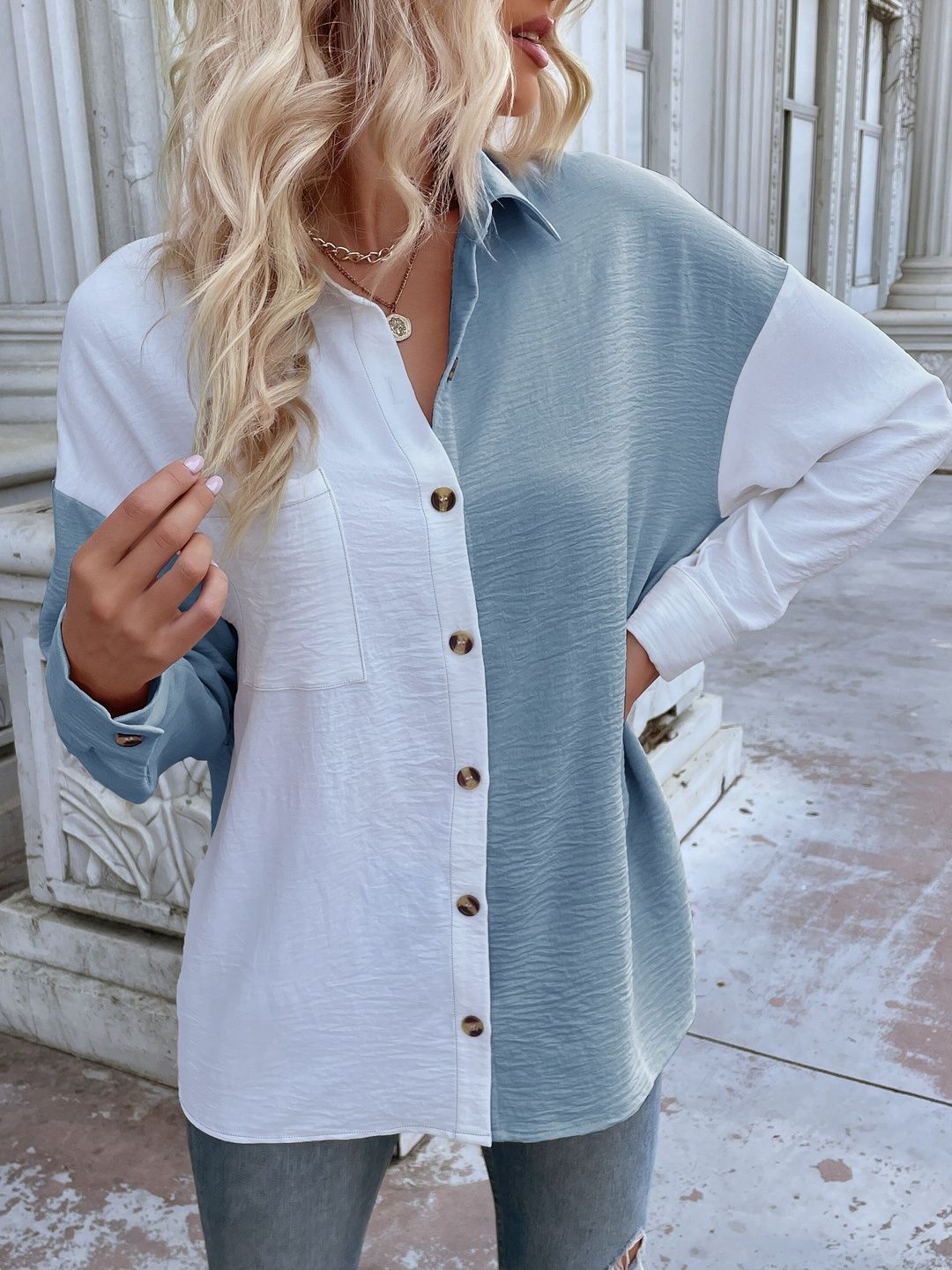 Women Colourblocked Casual Shirt